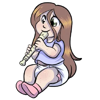🎷-Little Raina, Telegram Sticker