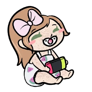 🕹-Little Raina, Telegram Sticker