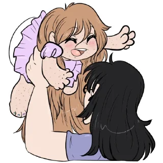 ⬆️-Little Raina, Telegram Sticker