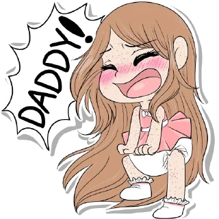 😣-Little Raina, Telegram Sticker