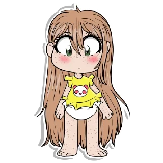 😳-Little Raina, Telegram Sticker