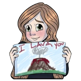 🌋-Little Raina, Telegram Sticker