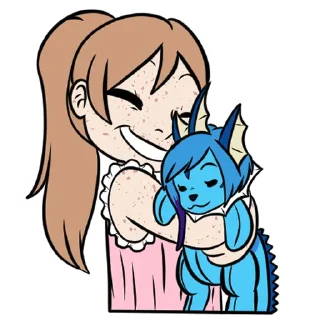 👭-Little Raina, Telegram Sticker