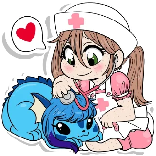 👩‍⚕️-Little Raina, Telegram Sticker