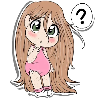 ❓-Little Raina, Telegram Sticker