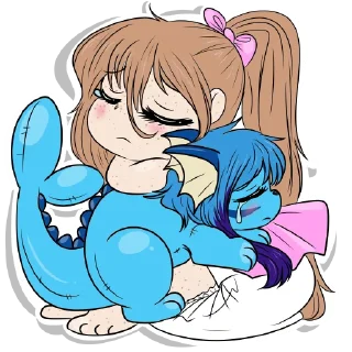 😢-Little Raina, Telegram Sticker