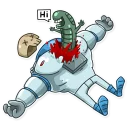 👋-Lone Dead Spaceman, Telegram Sticker