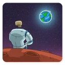 ☹-Lone Dead Spaceman, Telegram Sticker