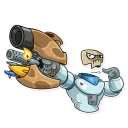 😠-Lone Dead Spaceman, Telegram Sticker