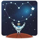 ❤-Lone Dead Spaceman, Telegram Sticker