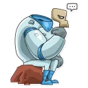 🤔-Lone Dead Spaceman, Telegram Sticker