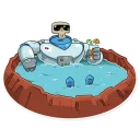 😎-Lone Dead Spaceman, Telegram Sticker