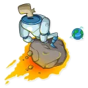 😗-Lone Dead Spaceman, Telegram Sticker