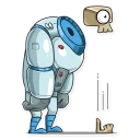 😮-Lone Dead Spaceman, Telegram Sticker