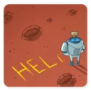 😐-Lone Dead Spaceman, Telegram Sticker