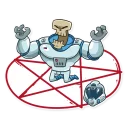 😈-Lone Dead Spaceman, Telegram Sticker