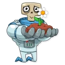 💐-Lone Dead Spaceman, Telegram Sticker
