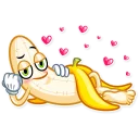 😘-Lovely Banana, Telegram Sticker