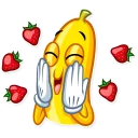 😊-Lovely Banana, Telegram Sticker