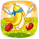 😌-Lovely Banana, Telegram Sticker