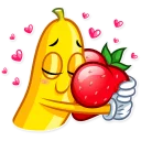 🤗-Lovely Banana, Telegram Sticker