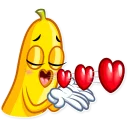 😘-Lovely Banana, Telegram Sticker