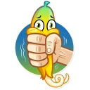 😱-Lovely Banana, Telegram Sticker