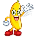 👋-Lovely Banana, Telegram Sticker