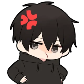 🖤-Low Tension Couple [@TodorokiShouto], Telegram Sticker