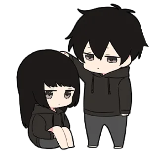 🖤-Low Tension Couple [@TodorokiShouto], Telegram Sticker