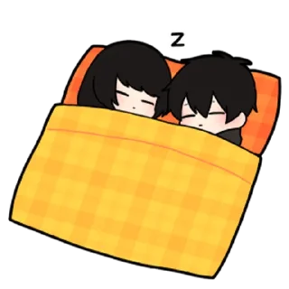 🖤-Low Tension Couple [@TodorokiShouto], Telegram Sticker