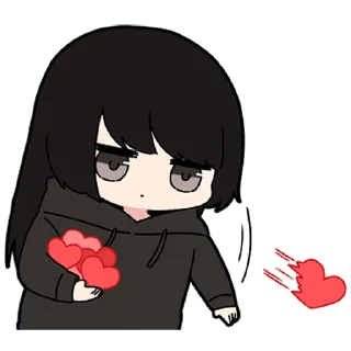 🖤-Low Tension Couple [@TodorokiShouto], Telegram Sticker