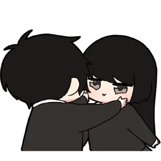 🖤-Low Tension Couple [@TodorokiShouto], Telegram Sticker