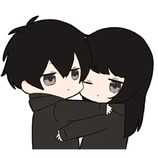 🖤-Low Tension Couple [@TodorokiShouto], Telegram Sticker