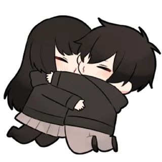🖤-Low Tension Couple [@TodorokiShouto], Telegram Sticker
