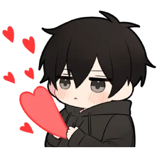 🖤-Low Tension Couple [@TodorokiShouto], Telegram Sticker