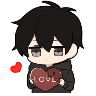 🖤-Low Tension Couple [@TodorokiShouto], Telegram Sticker