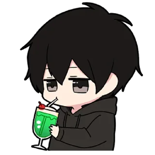 🖤-Low Tension Couple [@TodorokiShouto], Telegram Sticker