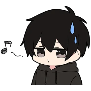🖤-Low Tension Couple [@TodorokiShouto], Telegram Sticker