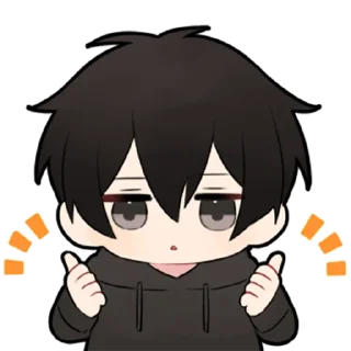 🖤-Low Tension Couple [@TodorokiShouto], Telegram Sticker