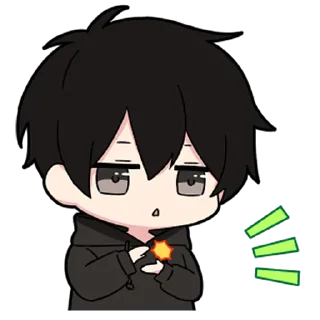 🖤-Low Tension Couple [@TodorokiShouto], Telegram Sticker