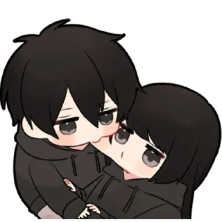 🖤-Low Tension Couple [@TodorokiShouto], Telegram Sticker