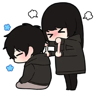 🖤-Low Tension Couple [@TodorokiShouto], Telegram Sticker
