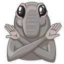 🙅-Homunculus Loxodontus, Telegram Sticker