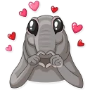 ❤-Homunculus Loxodontus, Telegram Sticker