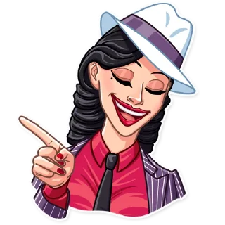 👉-Mafia Girl, Telegram Sticker