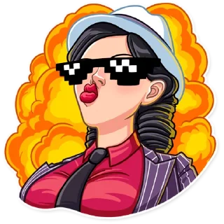 😎-Mafia Girl, Telegram Sticker