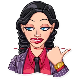 🙄-Mafia Girl, Telegram Sticker