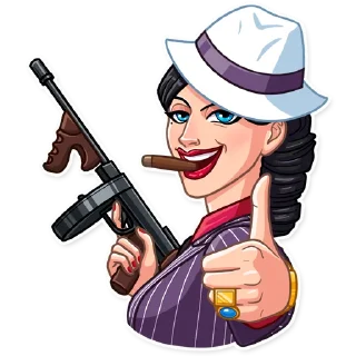👍-Mafia Girl, Telegram Sticker