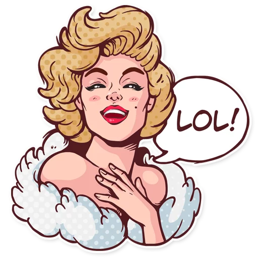 Marilyn Monroe, telegram sticker